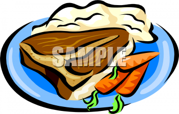 Bone Steak Mashed Potatoes And Carrots Clipart Image   Foodclipart