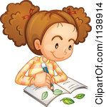 Girl Studying Clipart A Botanist Girl Studying