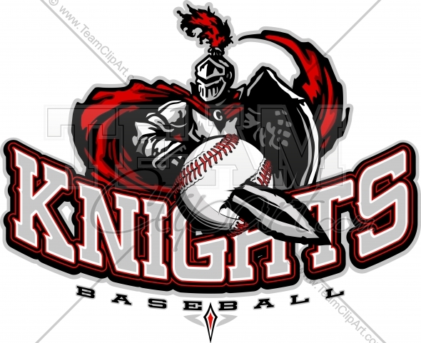 Knights Baseball Clipart   Baseball Team Logo With Knights Text