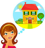 Dream House Illustrations And Clipart