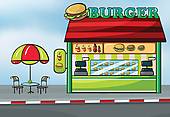 Fast Food Restaurant Clip Art Eps Images  4329 Fast Food Restaurant