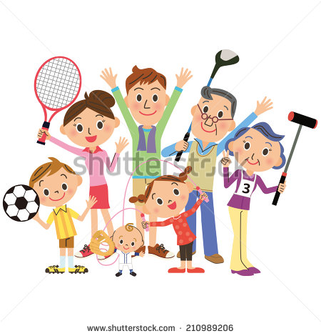 Family Playing Sports Clipart I Play Sports In Families