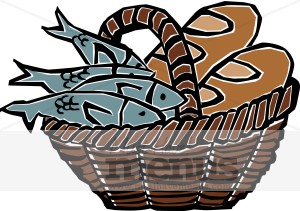 Fish Bread Basket Clipart
