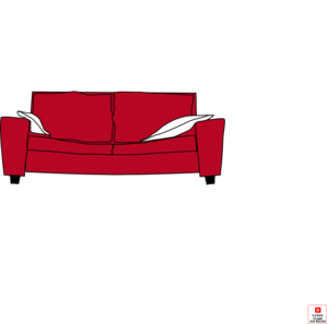 Couch With Pillow And A Dog Clip Art At Clker Com   Vector Clip Art