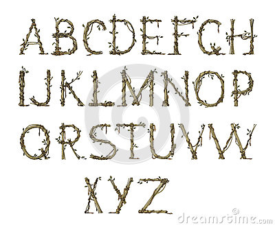 Twig Alphabet Elegant Stock Photography   Image  25062282