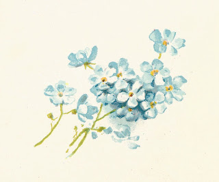 Antique Images  Free Flower Graphic  Vintage Blue Flower Clip Art