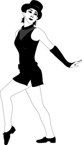 Dancer Clipart Image   Jazz Dancer In Black And White