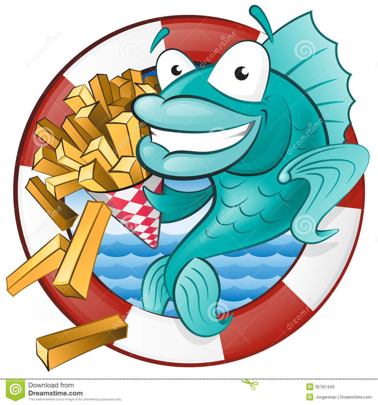 Fish And Chips Logo Cartoon Fish And Chips