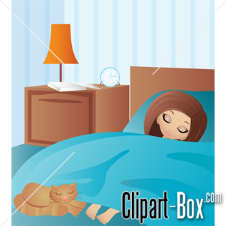 Related Sleeping Girl With Cat Cliparts