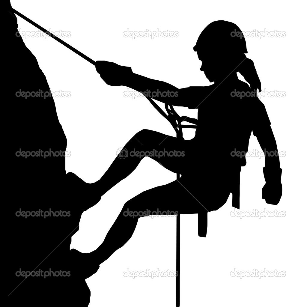 Abseiling Lady   Stock Vector   Cd123  7229736