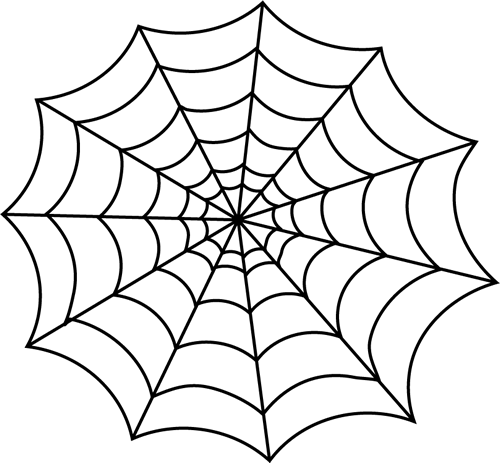 Black And White Spider Web Clip Art   Black And White Spider Web Image