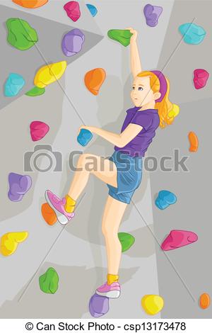 Kids Rock Climbing Clip Art Vector   Indoor Rock Climber