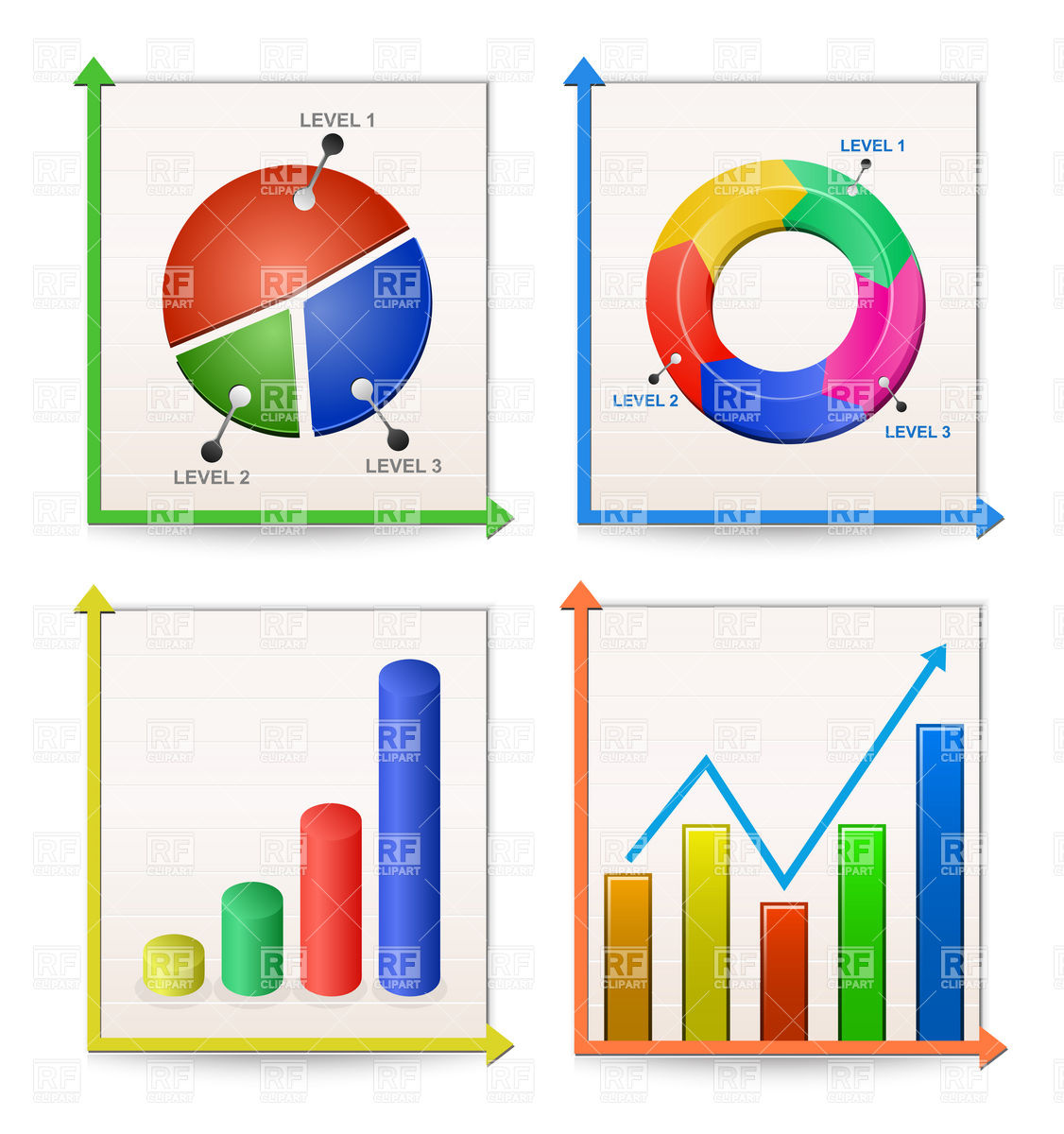 Graphs Collection 5504 Download Royalty Free Vector Clipart  Eps