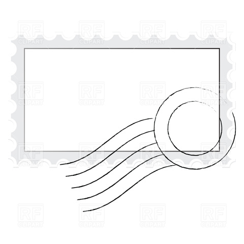 Mail Stamp Download Royalty Free Vector Clipart  Eps