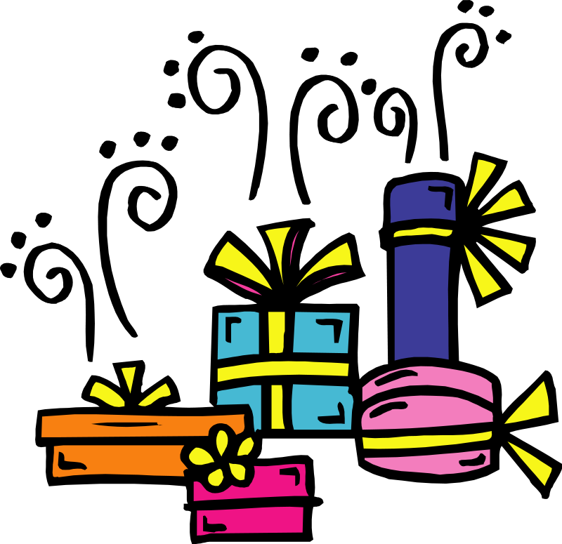 Birthday Presents Clipart Black And White Gift 01 Birthday Clipart Png