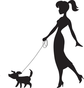 Girl Walking Dog Clipart   Clipart Best