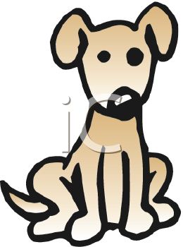 Royalty Free Clipart Image  Cute Little Brown Dog