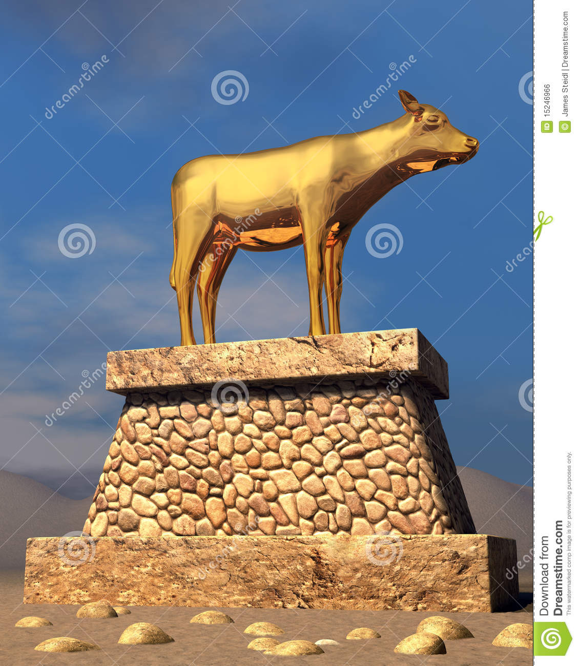 Golden Calf Royalty Free Stock Image   Image  15246966