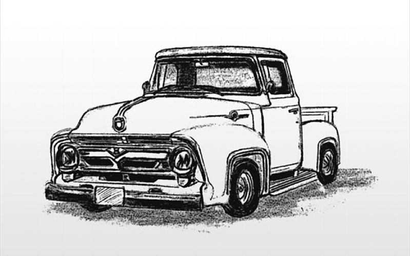 Classic Ford Truck Trivia Ford F100 Drawing