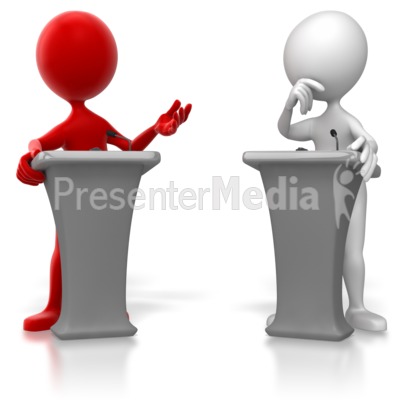 Figure Colored Podium Debate   Education And School   Great Clipart