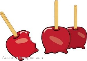 Description  Clip Art Of A Bunch Of Candy Apples  Clip Art