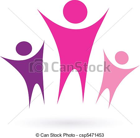 Vectors Of Women Group Community Icon   Women Community Sign Isolated
