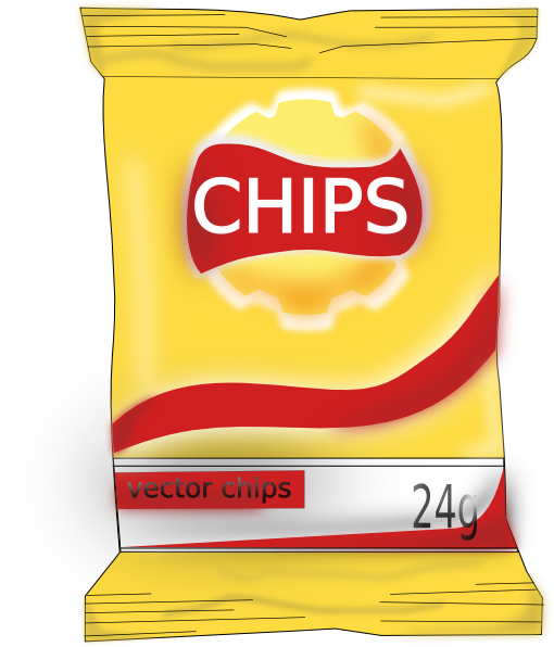 Bag Of Chips Clip Art At Clker Com   Vector Clip Art Online Royalty