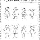 Chicken Scratch Kids Clipart Set 2      Child Development   Pinterest