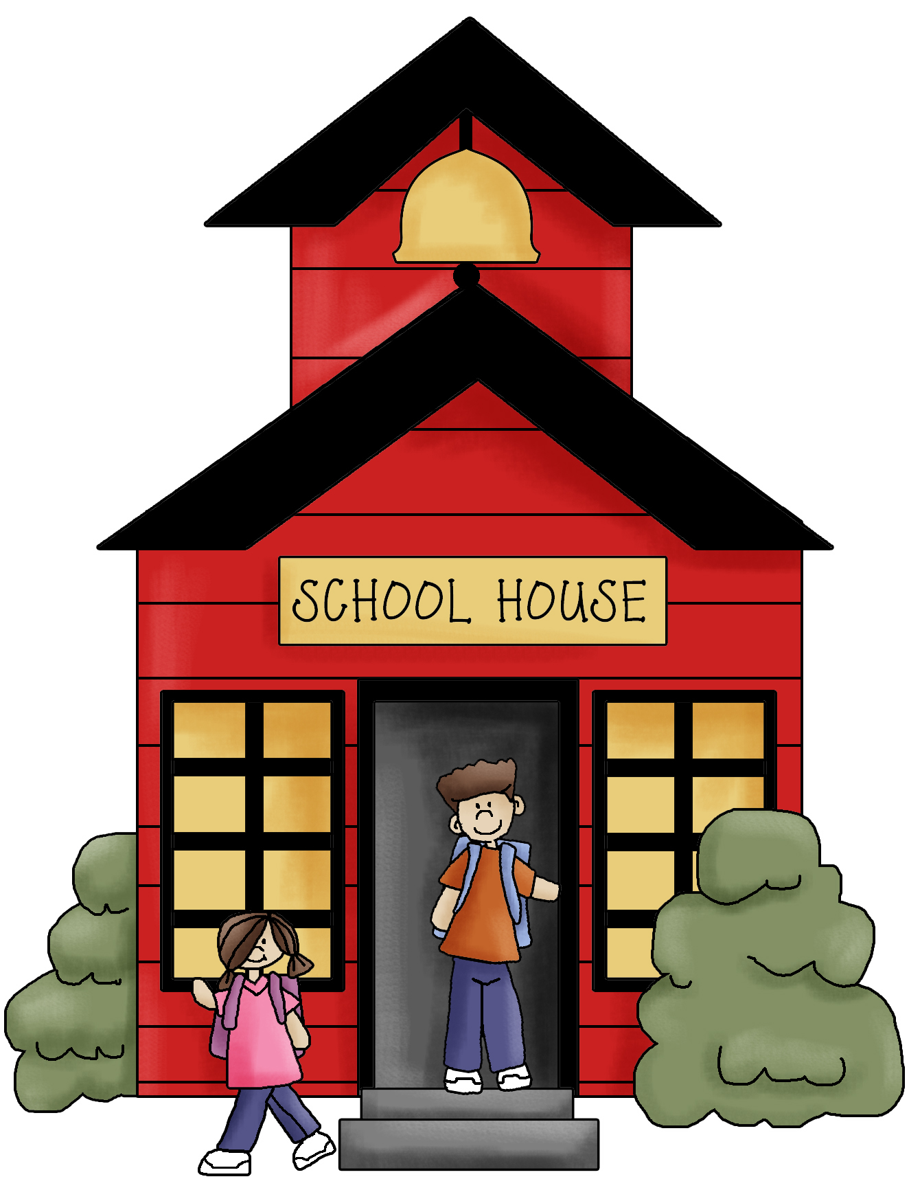 Red Schoolhouse Clipart School House Clipart