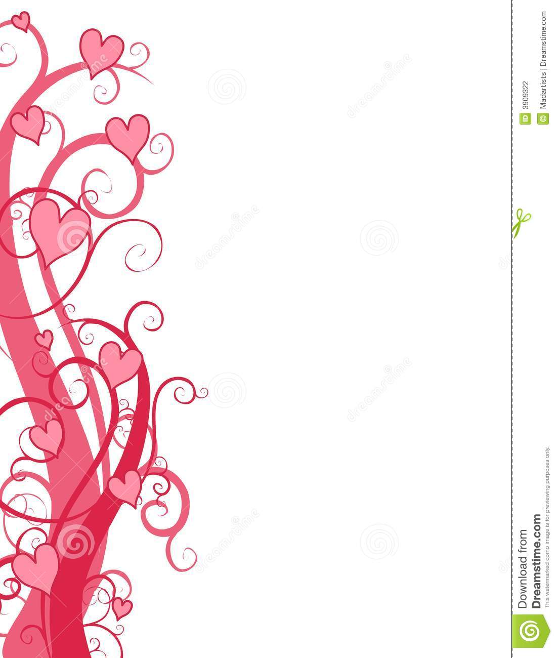 Pink Valentine S Day Hearts Page Border Stock Photography   Image