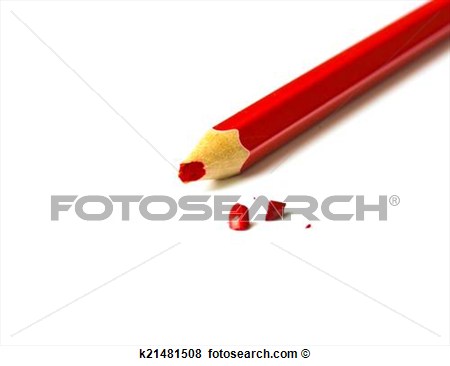 Pencil On White Background  Broken Pencil Lead  View Large Photo Image