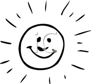 Sun Clipart Black And White Black And White Sun Smiling Royalty Free