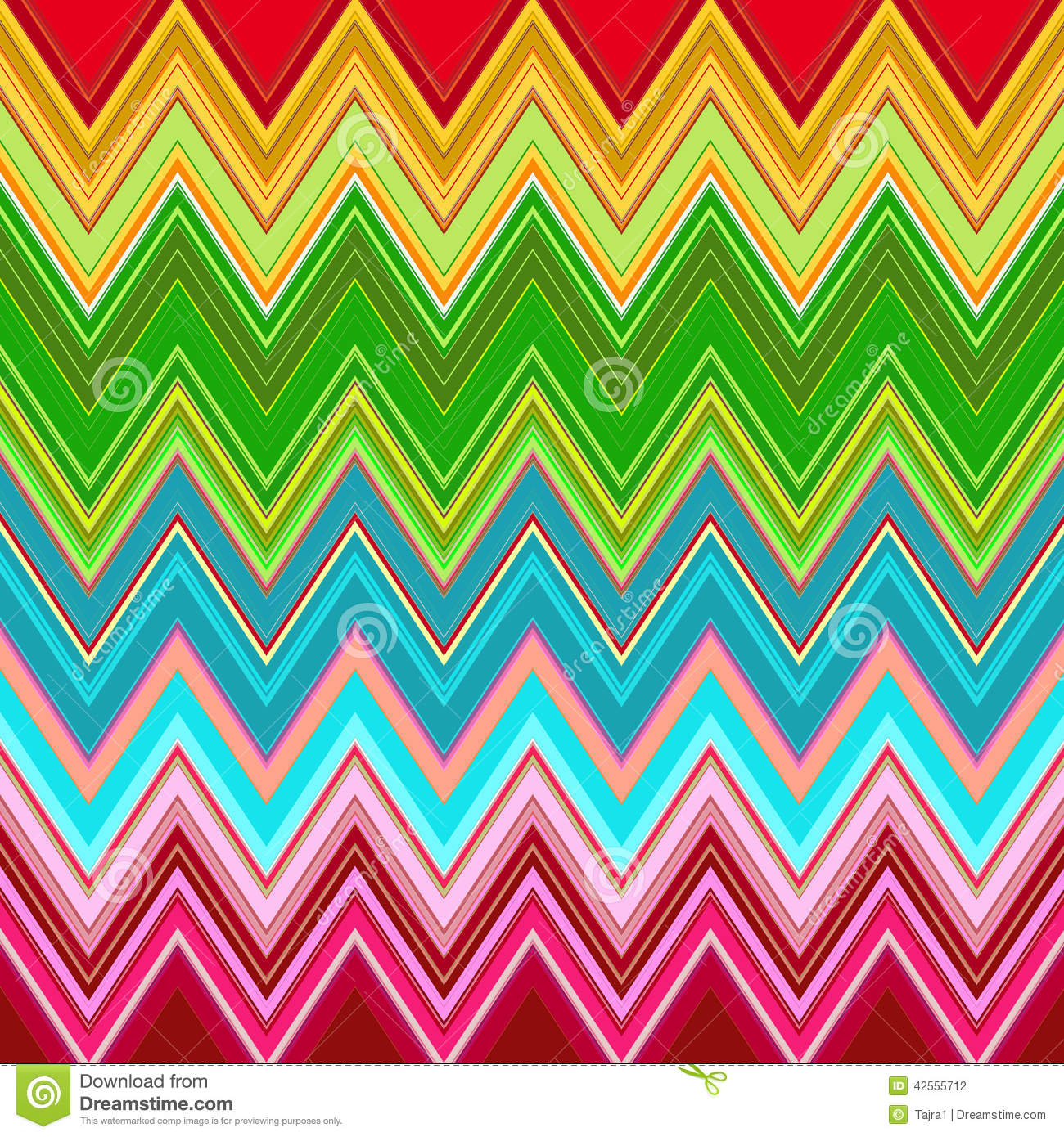 Rainbow Zig Zag Pattern Stock Illustration   Image  42555712
