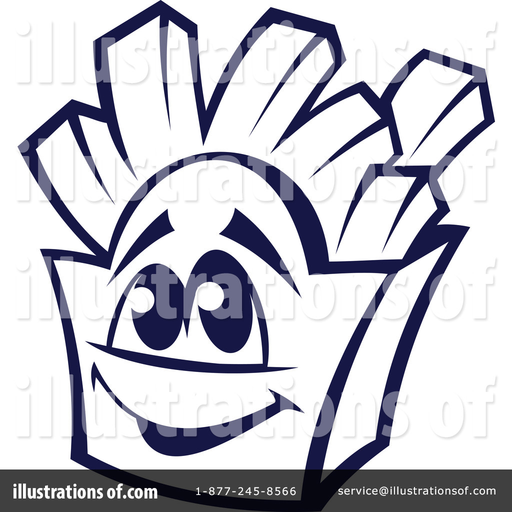 French Fries Clipart Black And White Royalty Free  Rf  French Fries