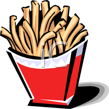 French Fries In A Carton   Royalty Free Clip Art Illustration