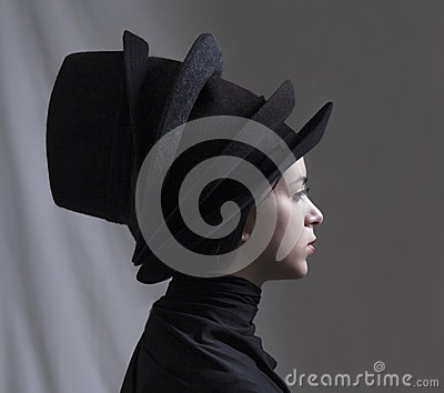 Beautiful Girl Wearing Multiple Hats Profile