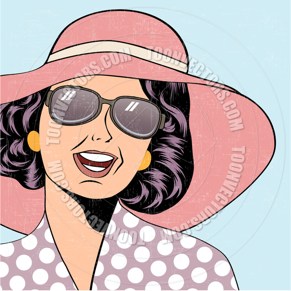 Woman With Hat Clip Art
