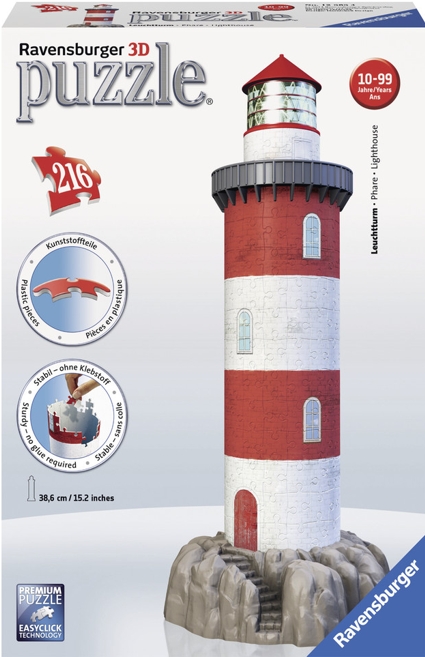 Lighthouse 3d Jigsaw Puzzle New For 2014 Build Your Own 216 Piece 3d