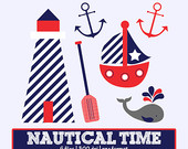 To Nautical Clip Art    Commercial Use    Sailer Clipart    Lighthouse