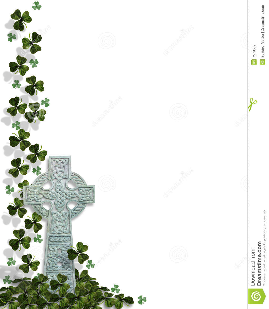 St Patrick S Day Card Irish Wedding Invitation Background Border