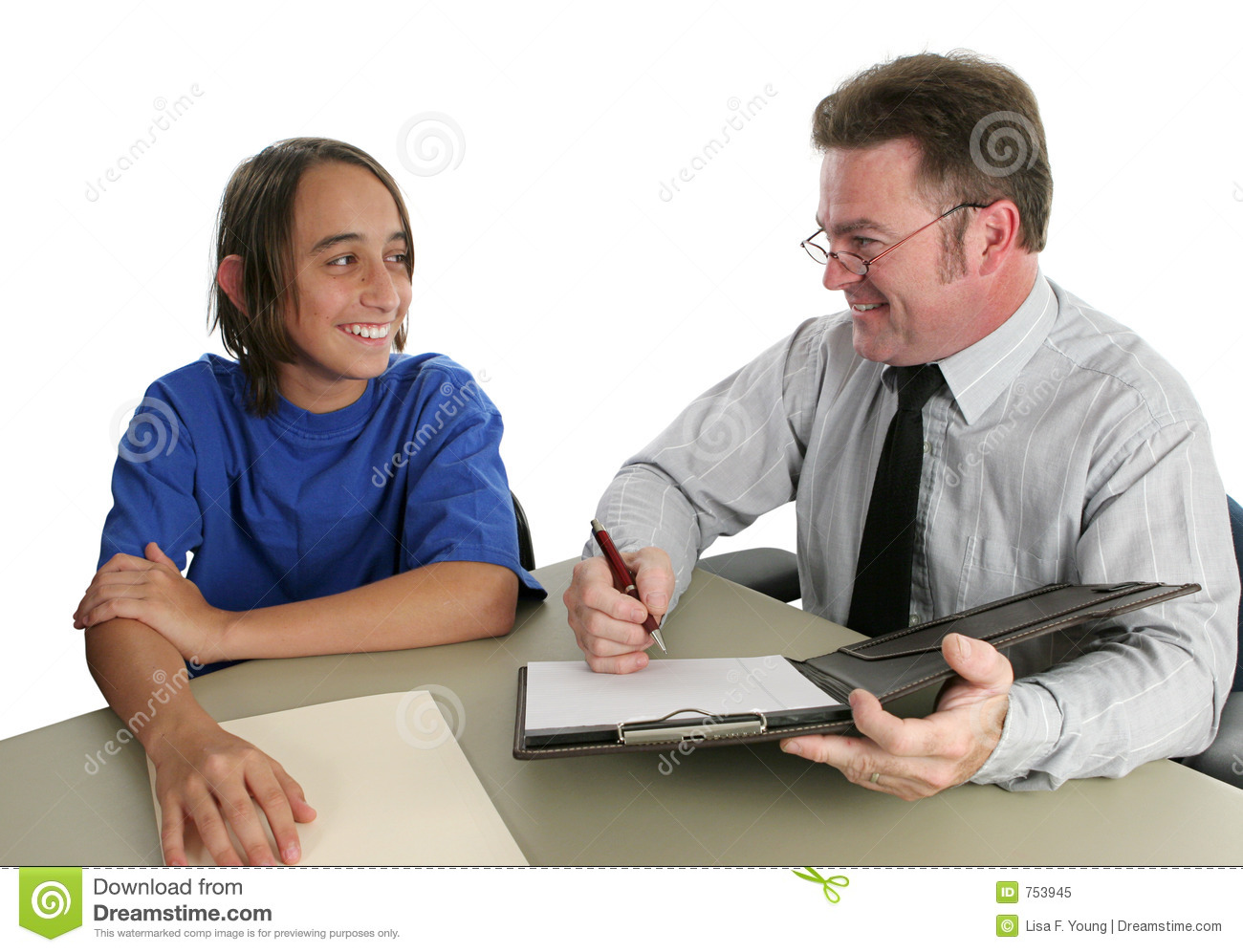 Positive Student Teacher Conference Royalty Free Stock Photo   Image