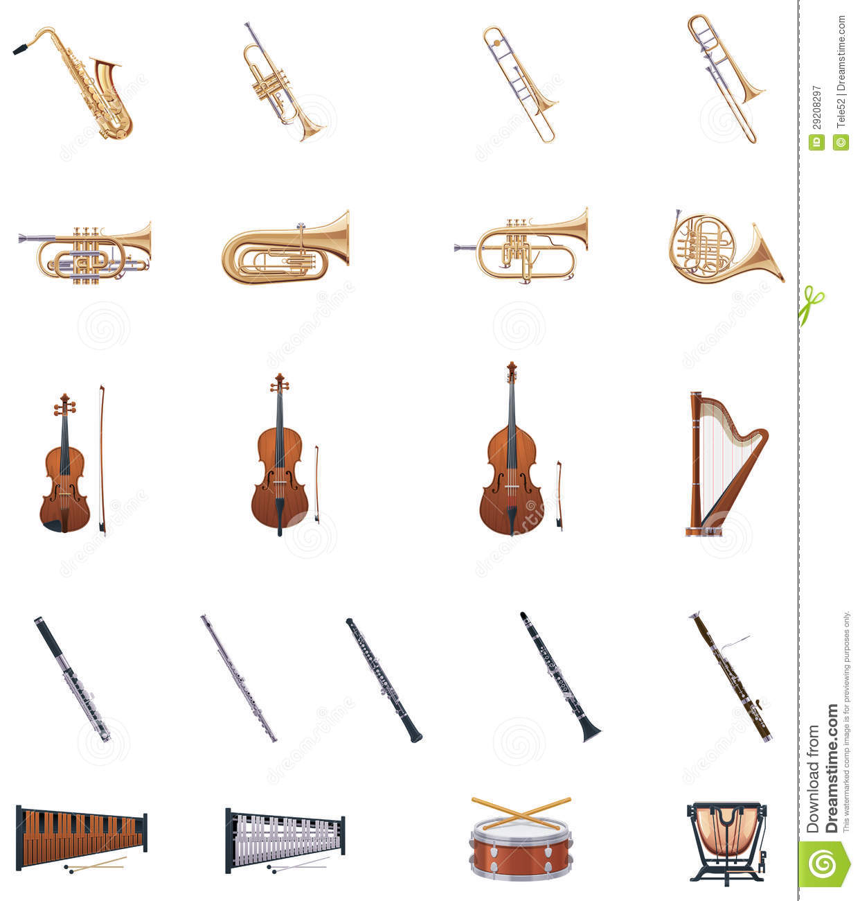 String Orchestra Instruments Clipart Vector Instruments Of The