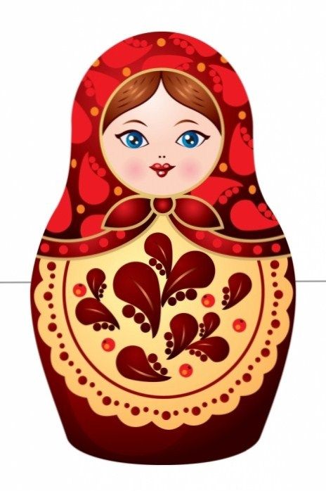 Russian Nesting Doll  Vector Clip Art   Folk  Art  Russian  Dolls