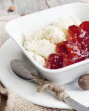 Rice Pudding With Jam Stock Images