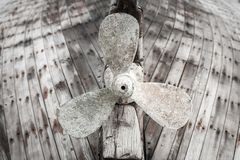 Old Wooden Fishing Boat Propeller Royalty Free Stock Photos