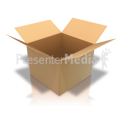 Brown Cardboard Box Open Angle   Home And Lifestyle   Great Clipart