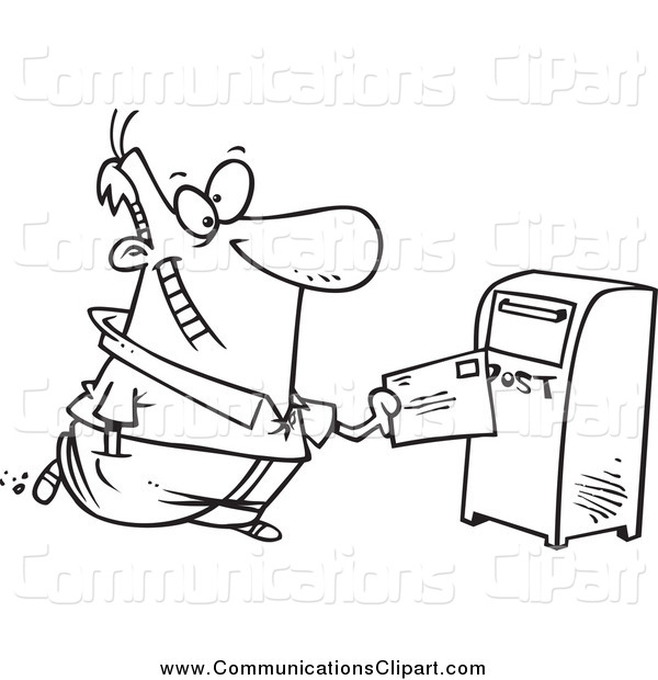 Black And White Drop Off Mailbox Royalty Free Clipart Picture Hdjpg