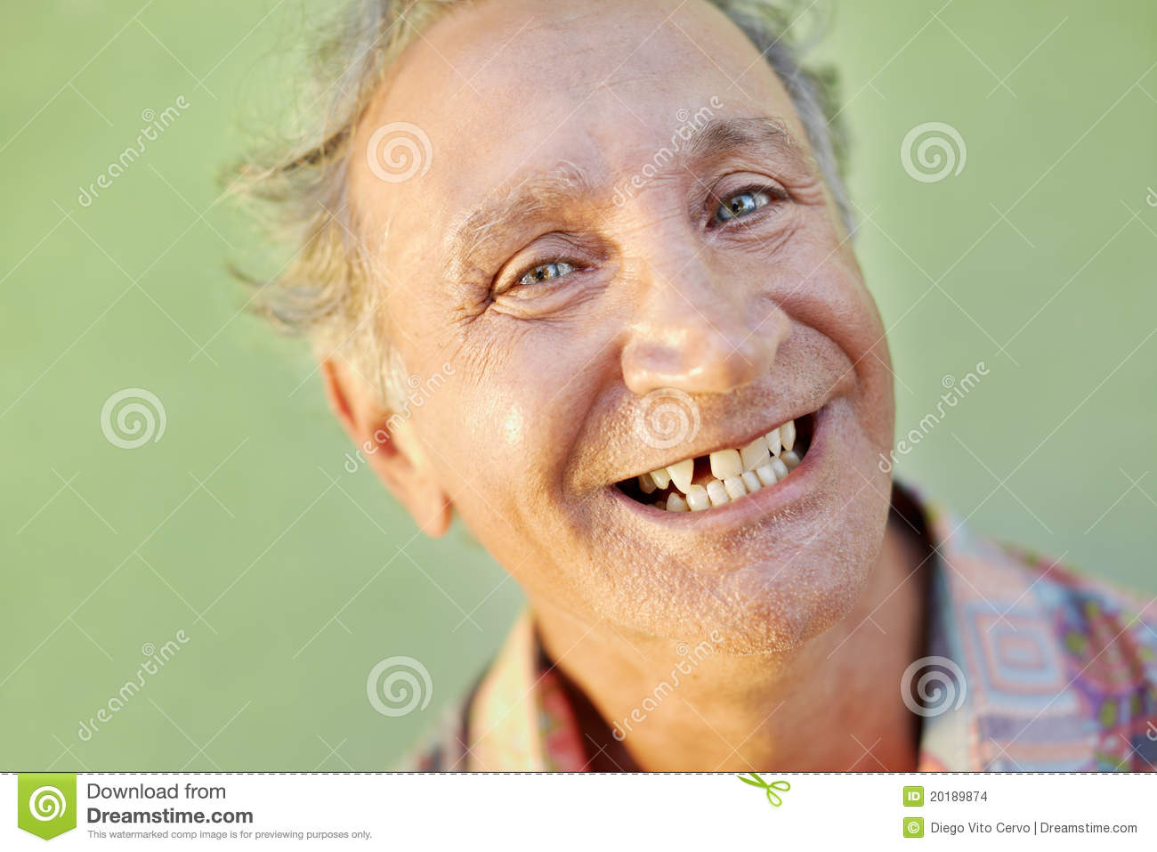 Toothless Smile Clipart Aged Toothless Man Smiling At