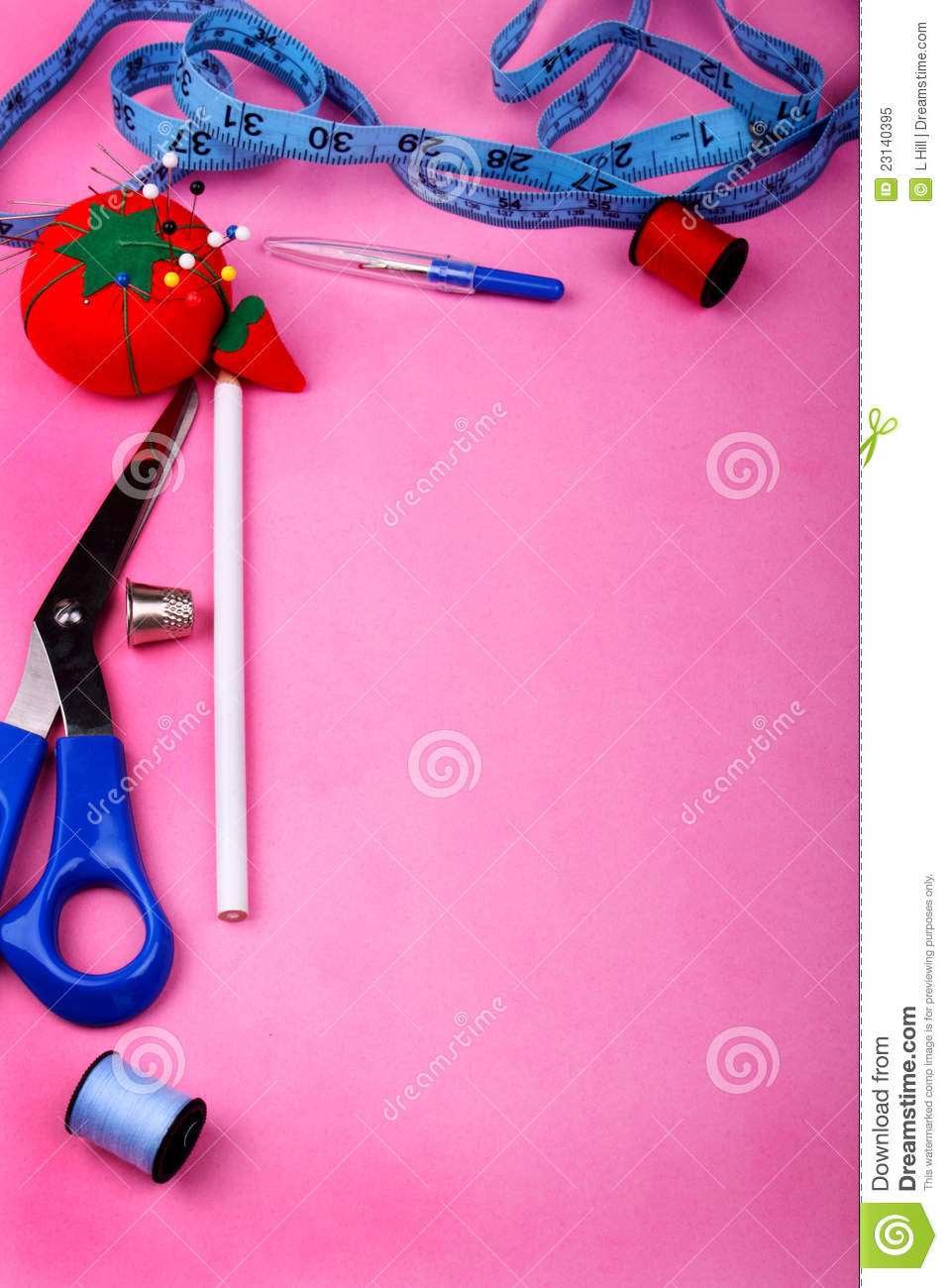 Sewing Border Clipart Vertical Border Of Sewing Tool