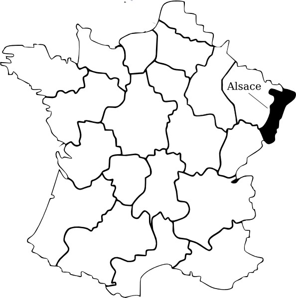 Alsace France Map Clip Art At Clker Com   Vector Clip Art Online